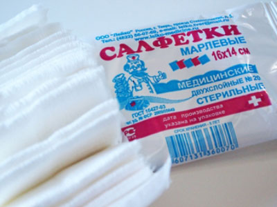 стерильные марлевые салфетки
