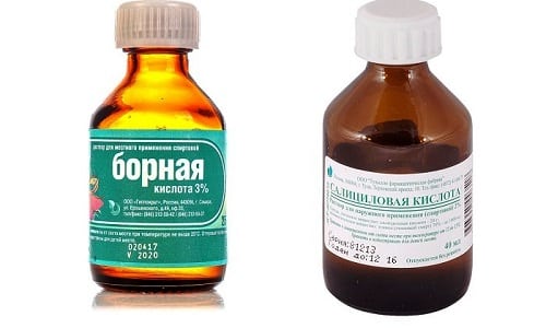 Борная и Салициловая кислота давно зарекомендовали себя в качестве эффективных средств для устранения кожных высыпаний